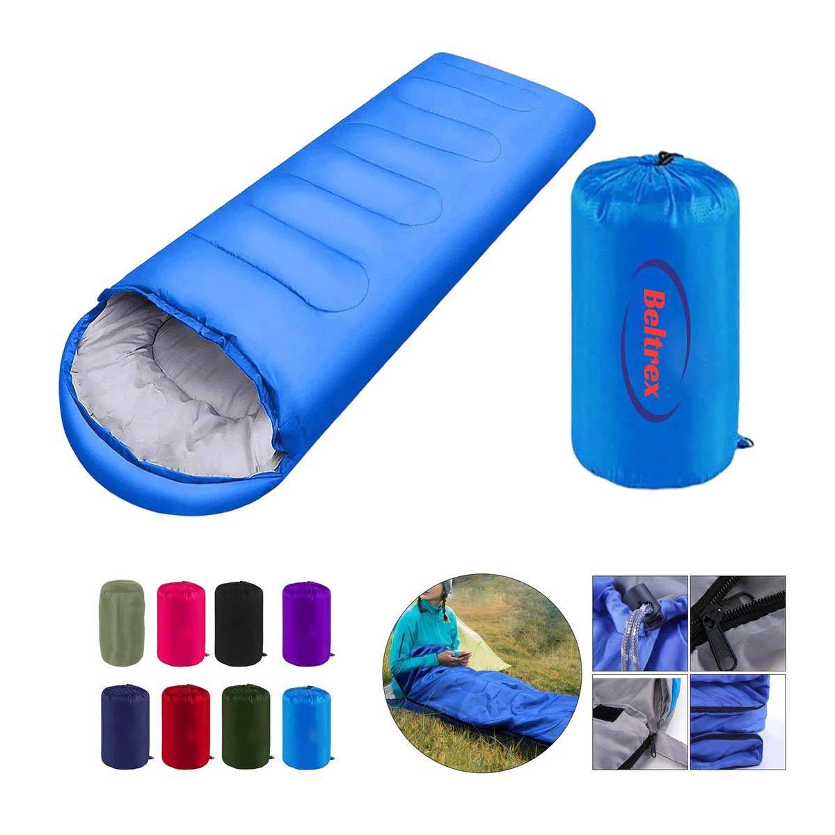 Polyester Sleeping Bag for Adults Camping 9