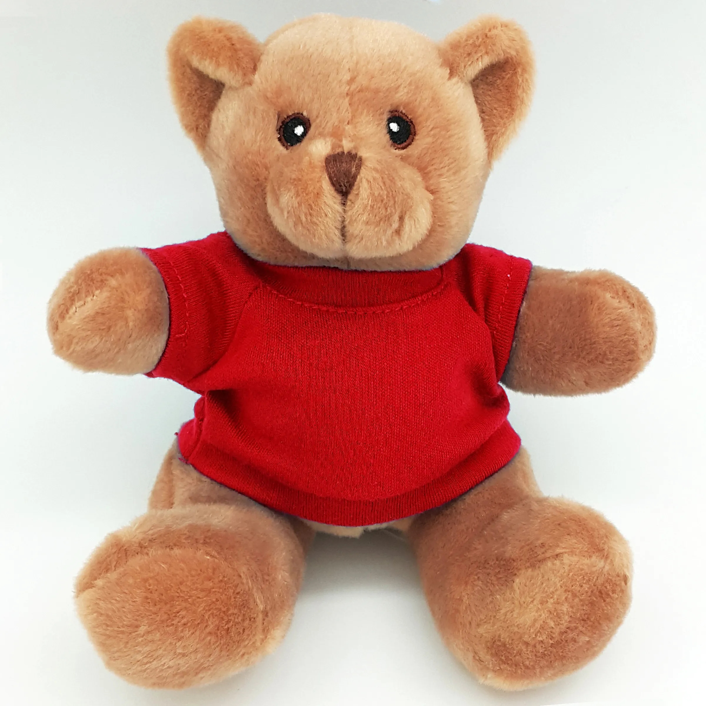 6" Beanie Brown Bear with Embroidered Eyes 3