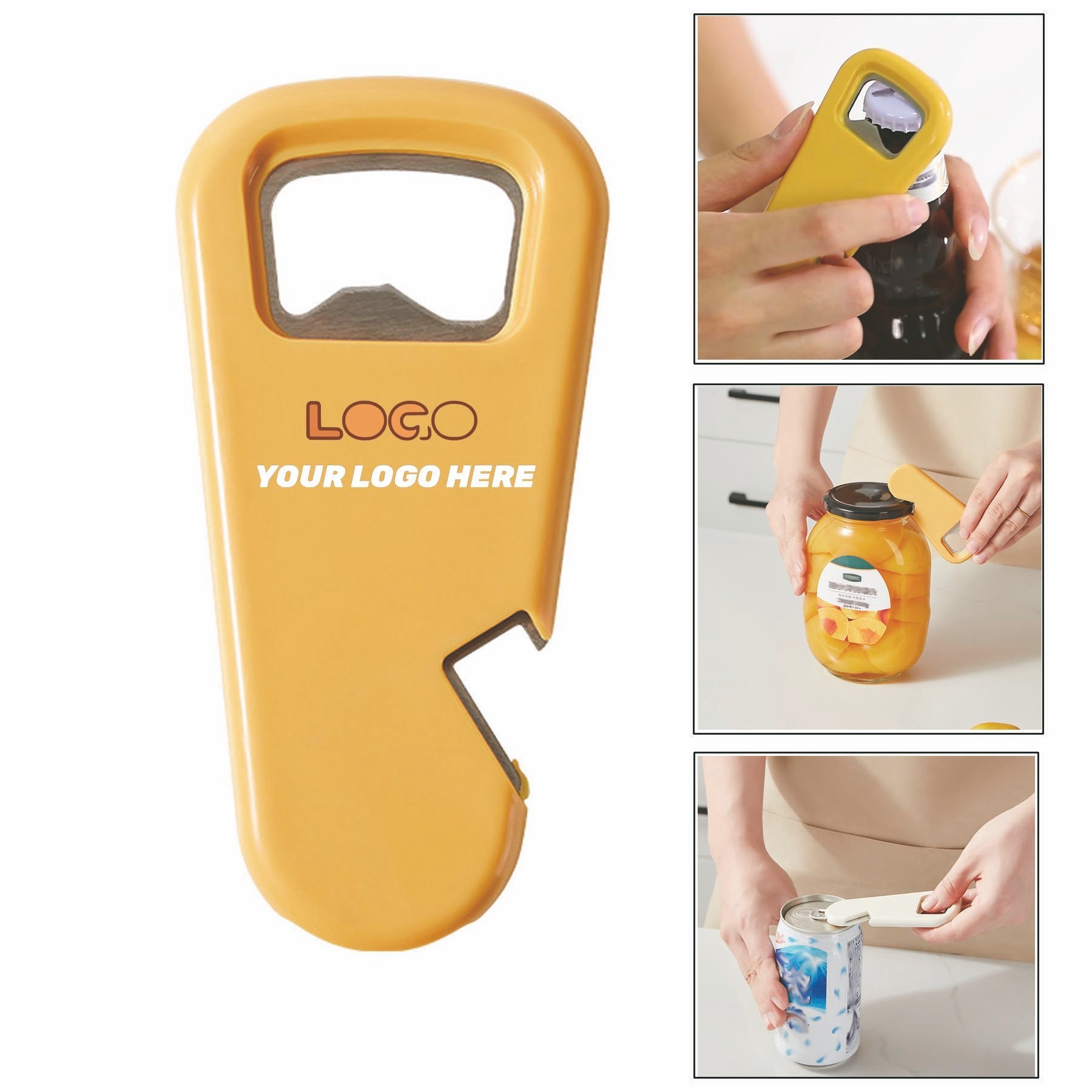 Multi-Functional Bottle Opener with Magnetic Back