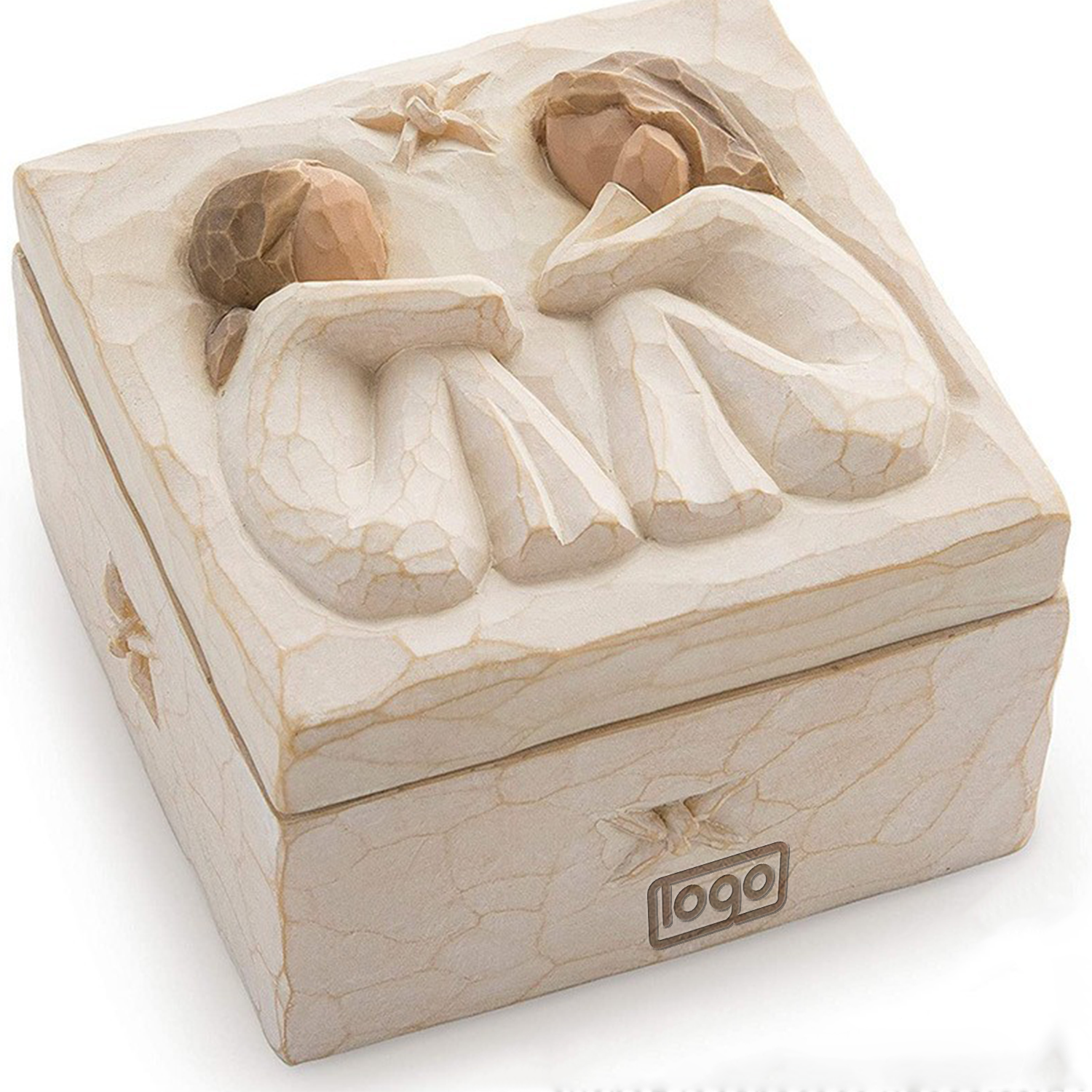 Sculpted Hand Painted Resin Keepsake Box 3