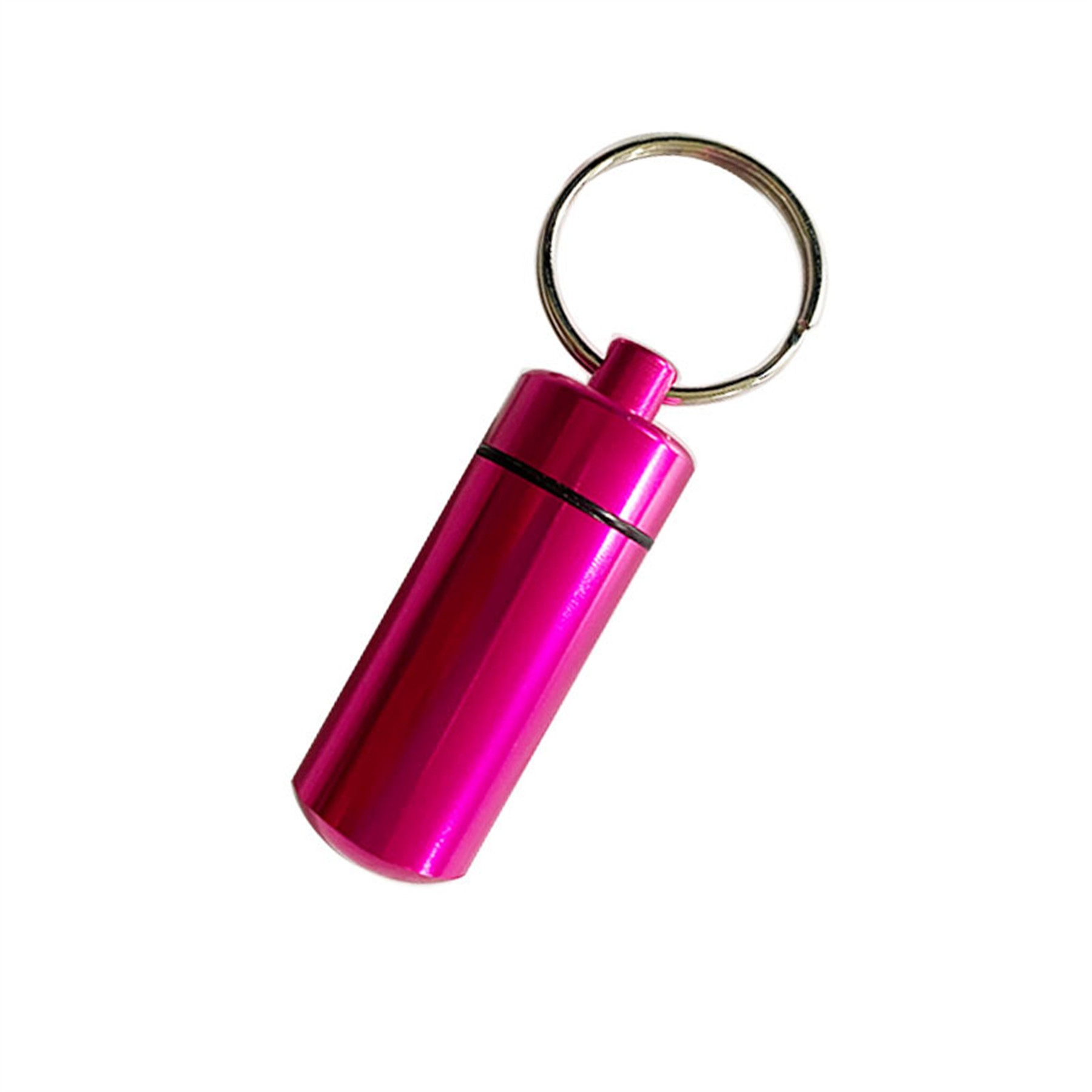 Waterproof Aluminum Pill Box Case With Keychain 5