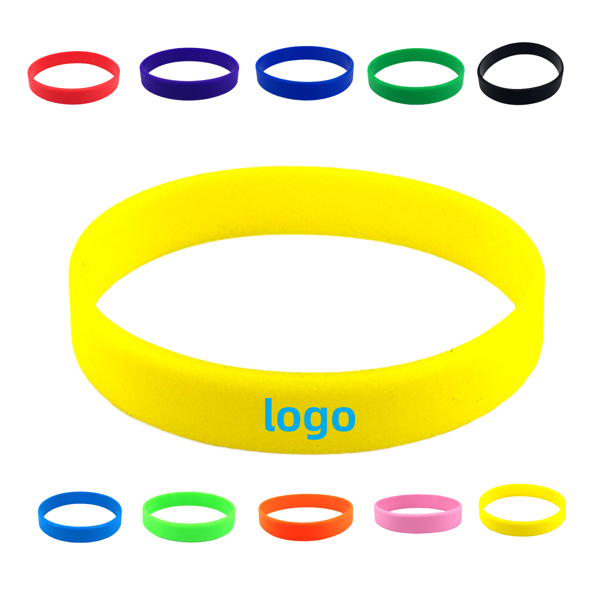 ?Bulk Promotional Wristbands-Solid Colors,50 MOQ & Bulk Discounts 2