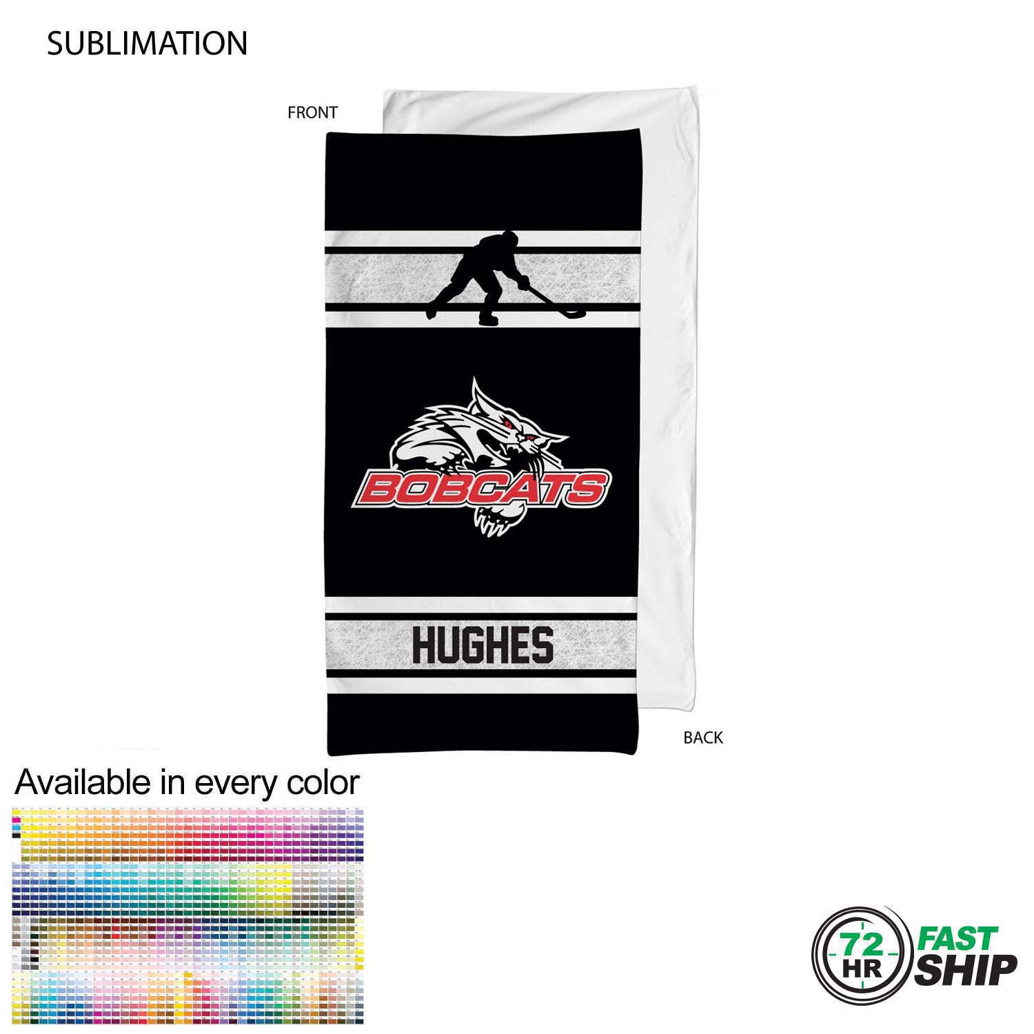 72 Hr Fast Ship - Team Towel in Plush and Soft Velour Terry Cotton Blend, 24x48 2