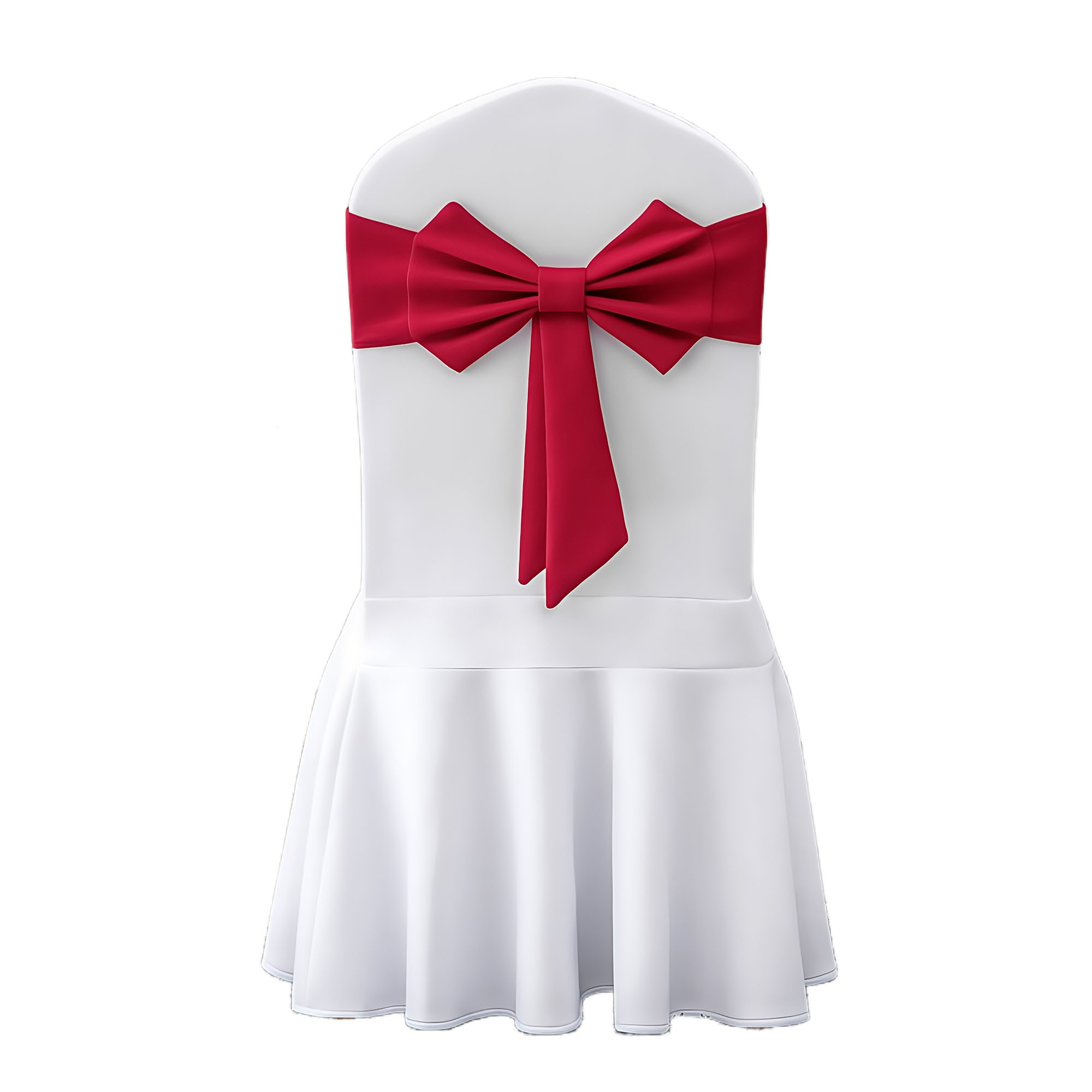 Elastic No-Tie Bow Chair Back Sash for Banquet Wedding Decoration 14