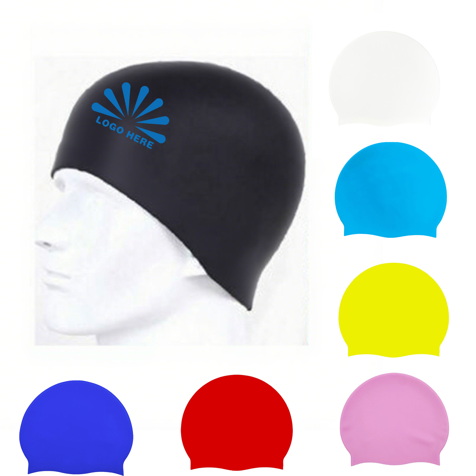 High Elasticity Waterproof Silicone Swimming Cap 9