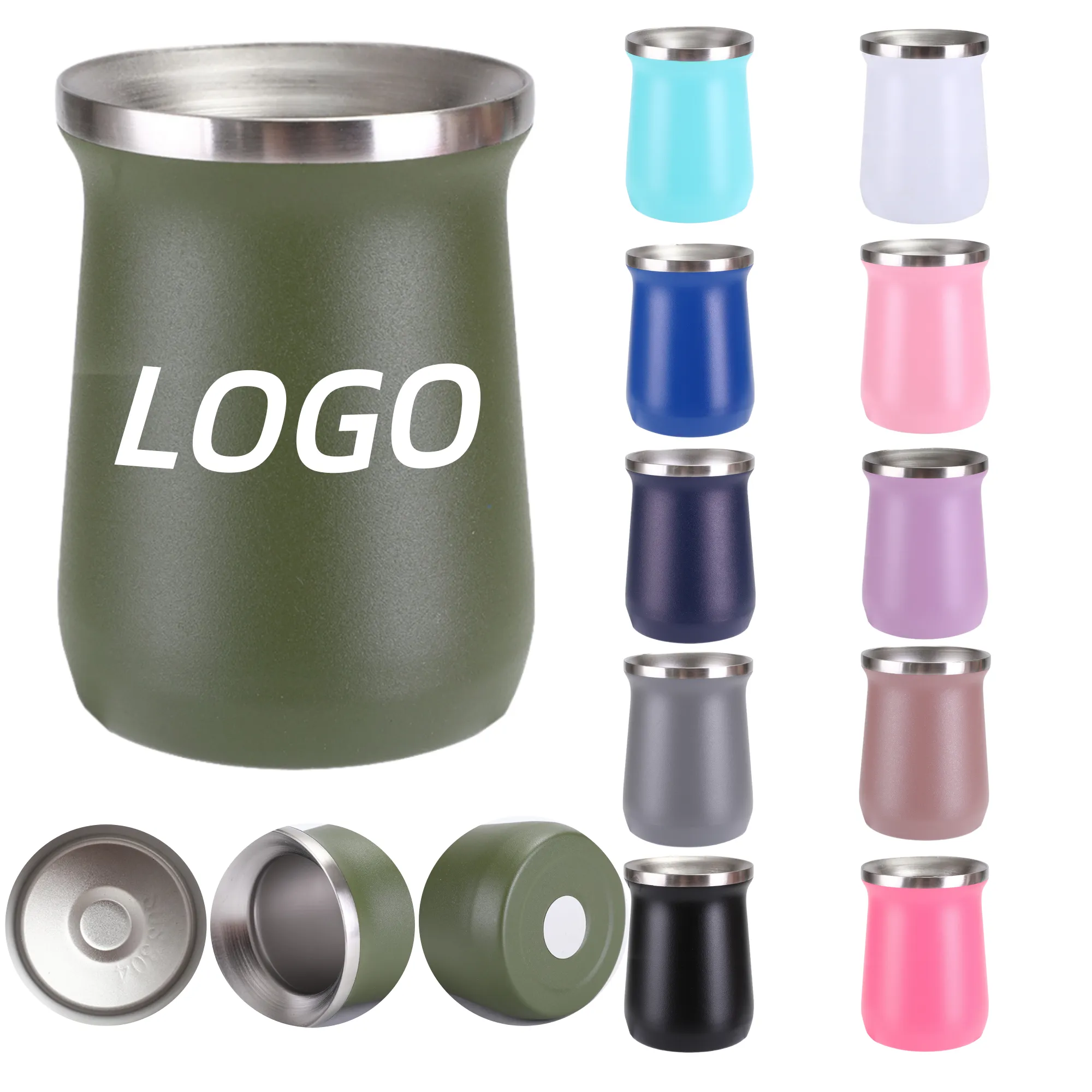 8oz 304 Stainless Steel Thermos Yerba Mate Cup 12