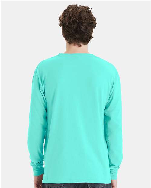 Unisex Garment-Dyed Long Sleeve T-Shirt With a Pocket - GDH250 81