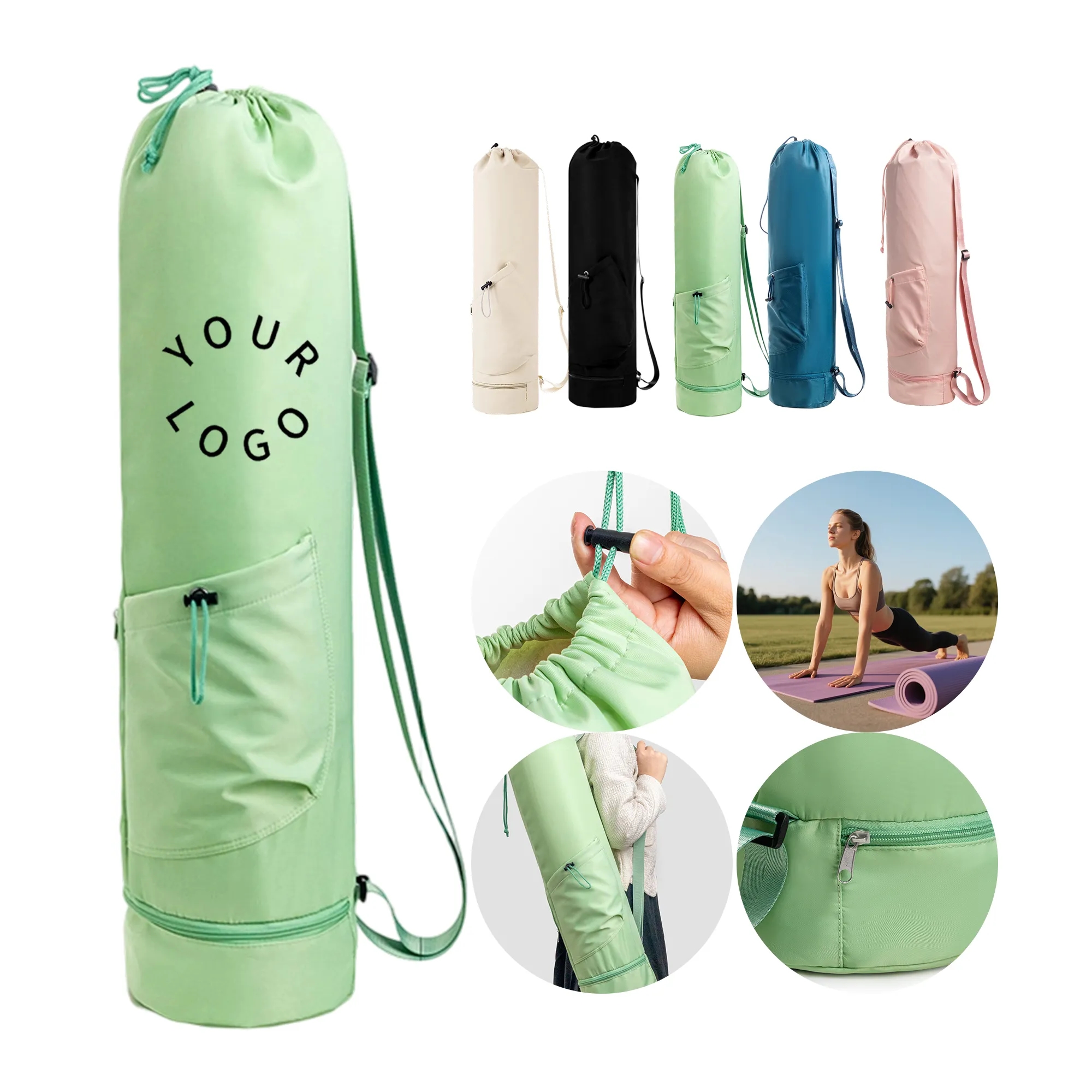 MOQ 50 Yoga Mat Backpack with Adjustable Straps 8