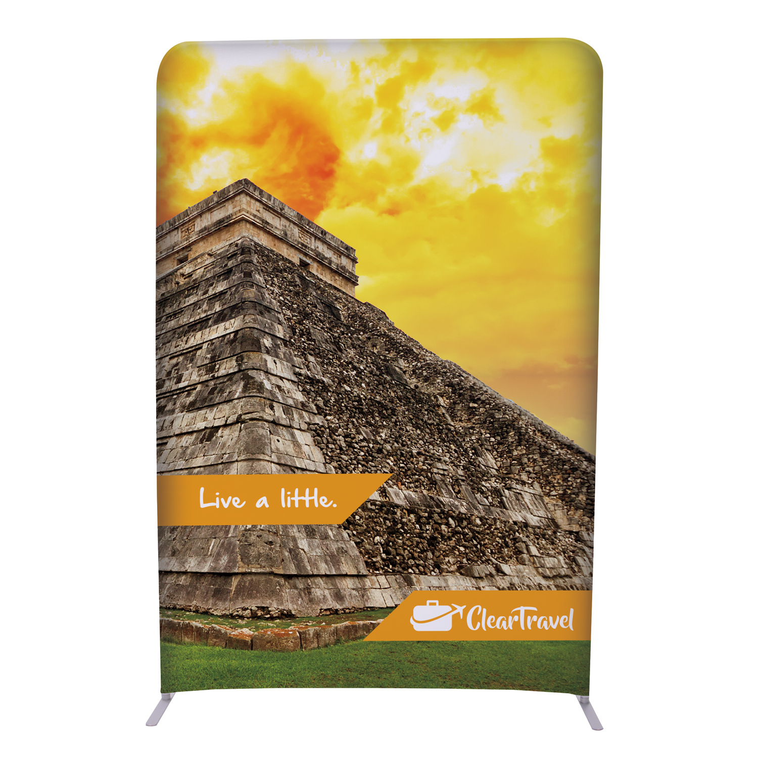 5'W x 90"H EuroFit™ Straight Wall Kit (Recycled Polyester Knit) 2
