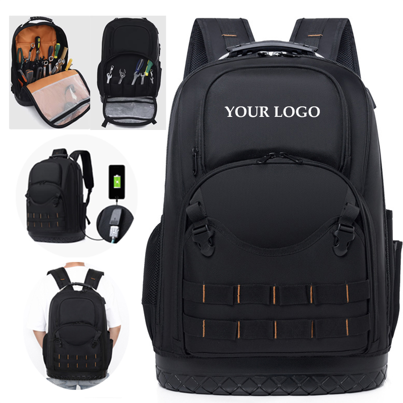 1680D Oxford Backpack USB Electrical Tool Storage 6