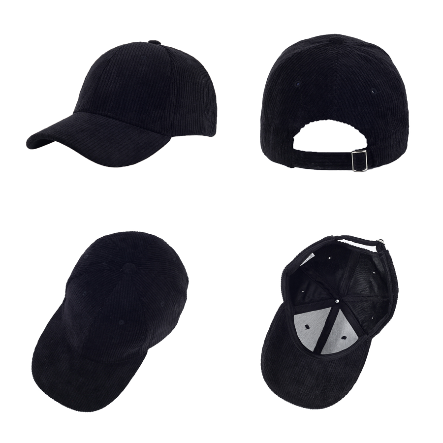 Stock Corduroy 6-Panel Structured Cap w/ Metal Buckle 2