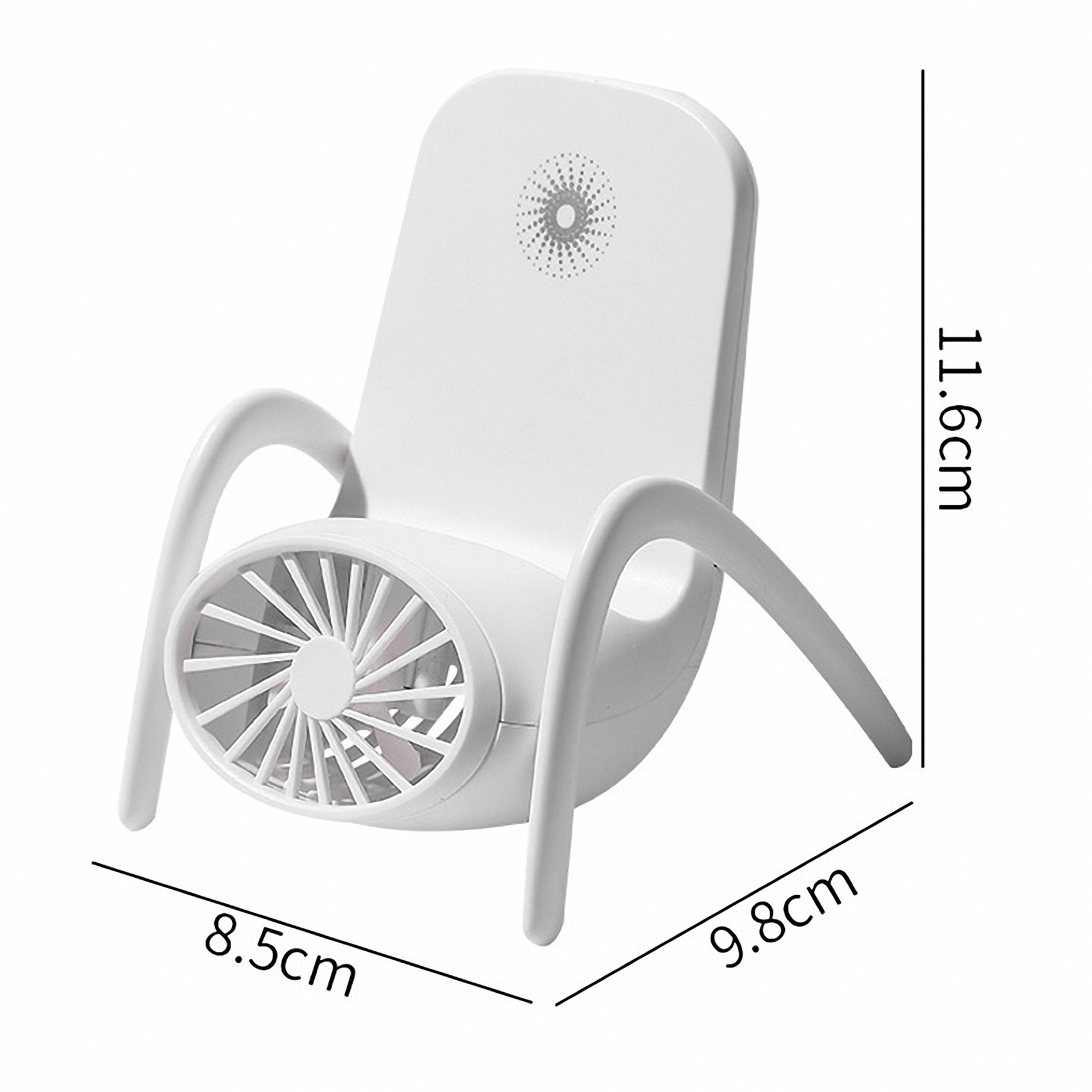 Portable USB Fan with Phone Holder and LED Night Light 2