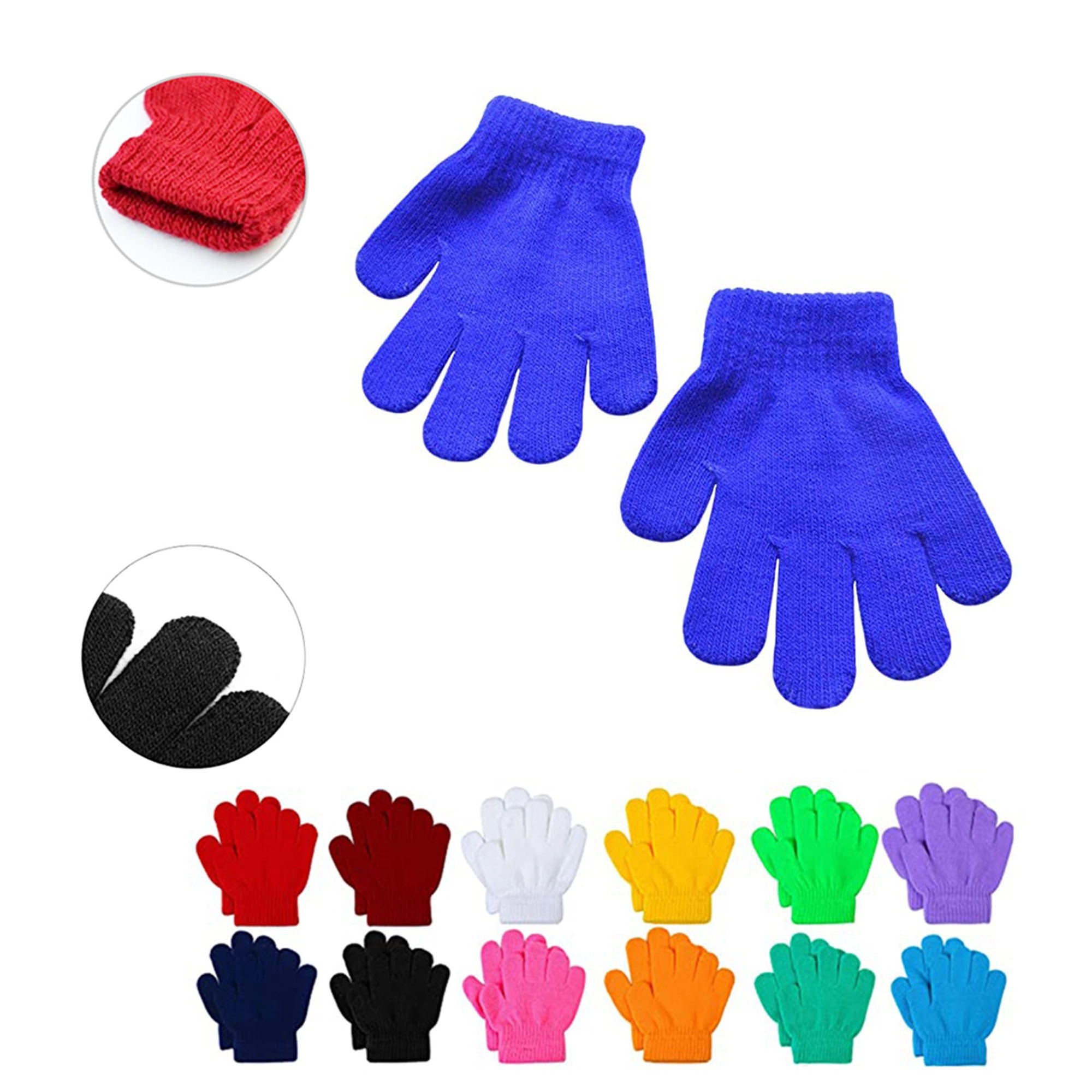Kids Warm Knitted Acrylic Gloves 3