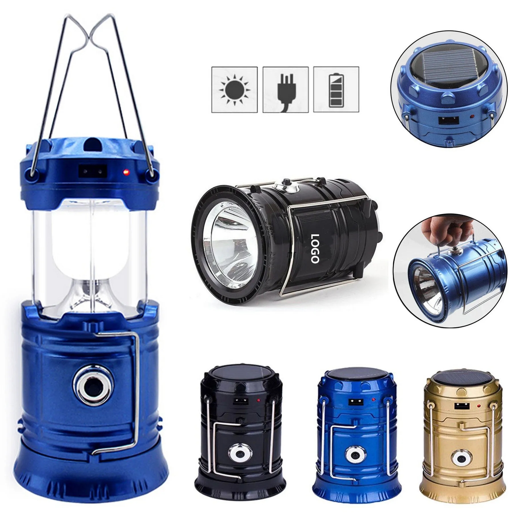 Retro COB Pop Up Camping Lantern Style Flashlight 4