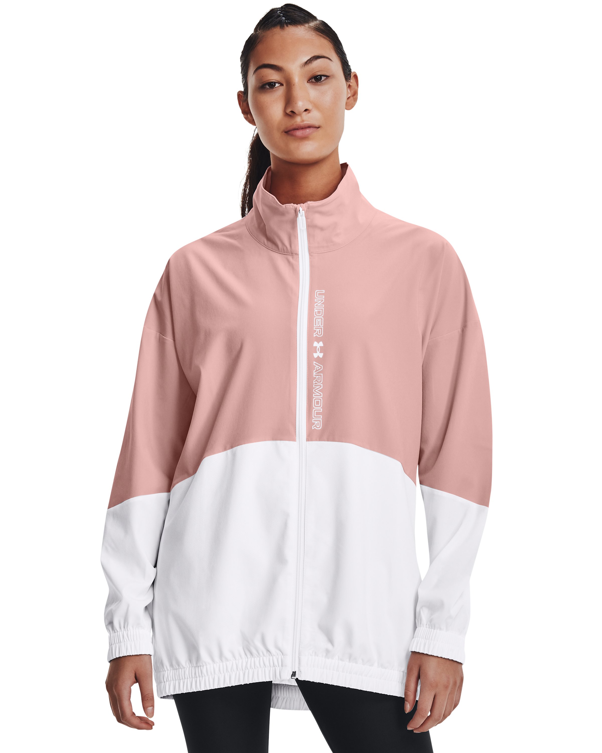 UA Woven Women's Oversized Full-Zip Jacket 11