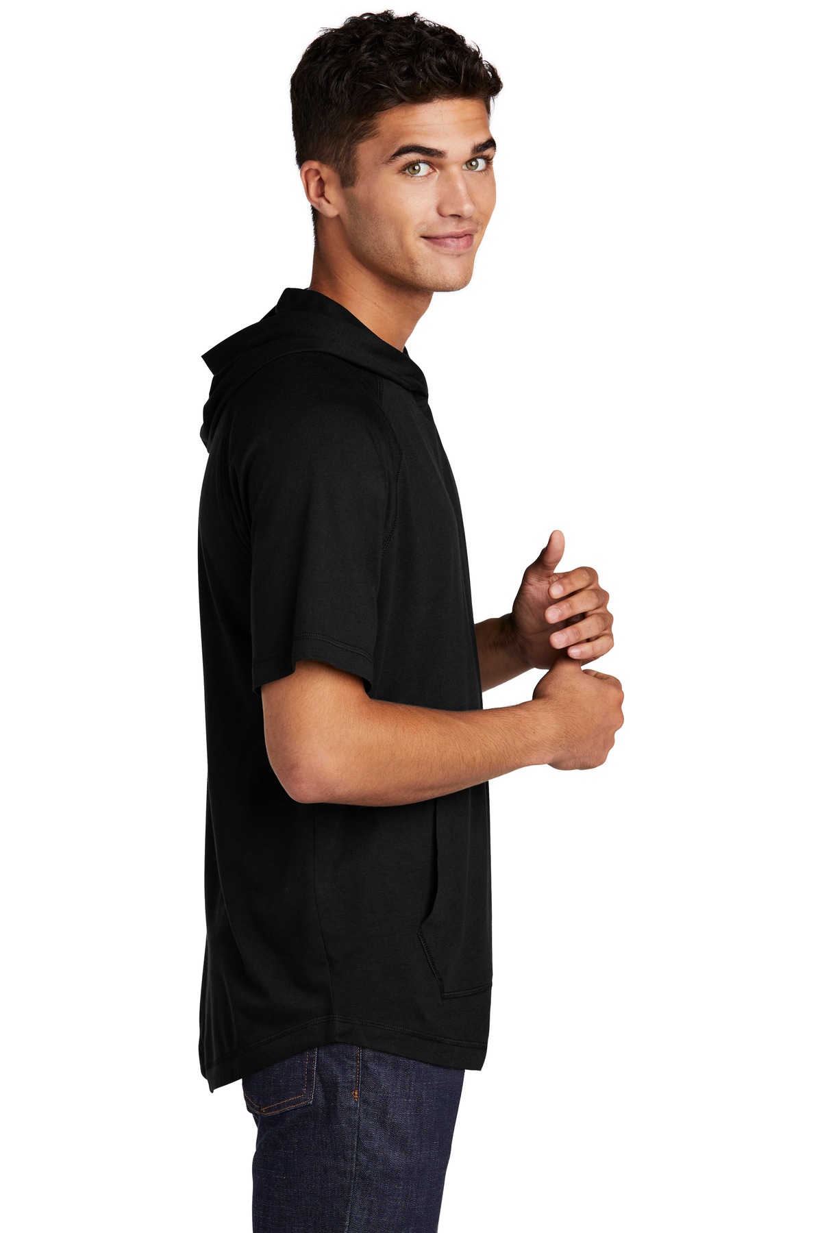 PosiCharge Tri-Blend Wicking Short Sleeve Hoodie
