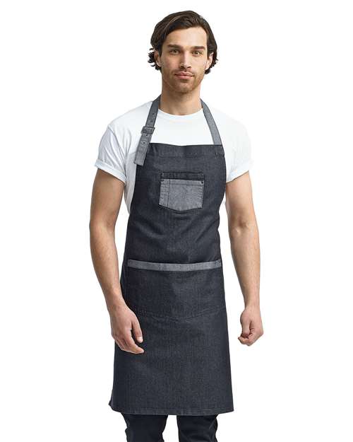 Domain Contrast Denim Bib Apron - RP127 9