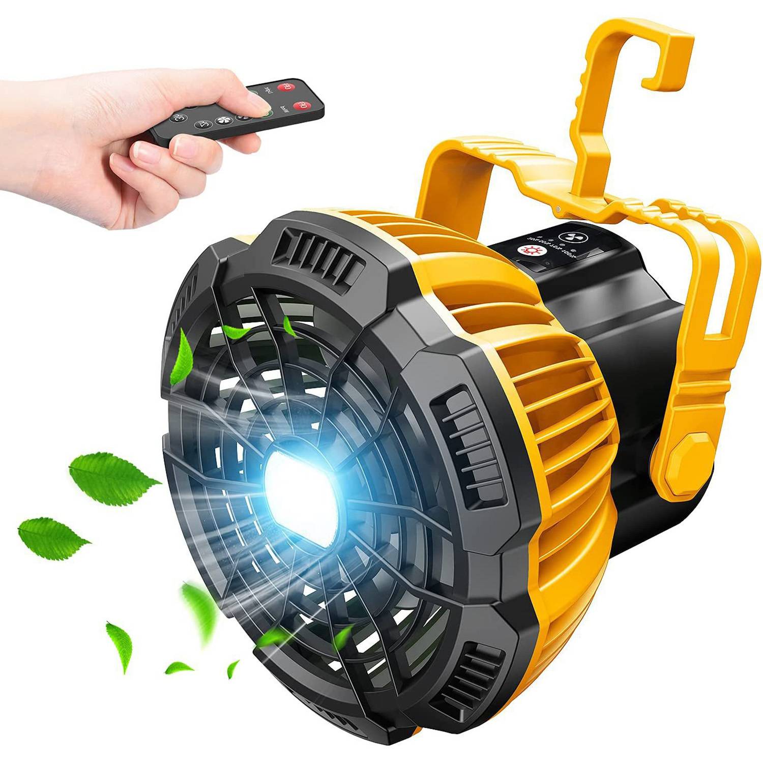 USB Charging Remote Control Fan With Light 7
