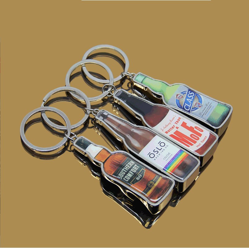2 in 1 Bottle Shape Metal Key Chain and Bottle Opener 6