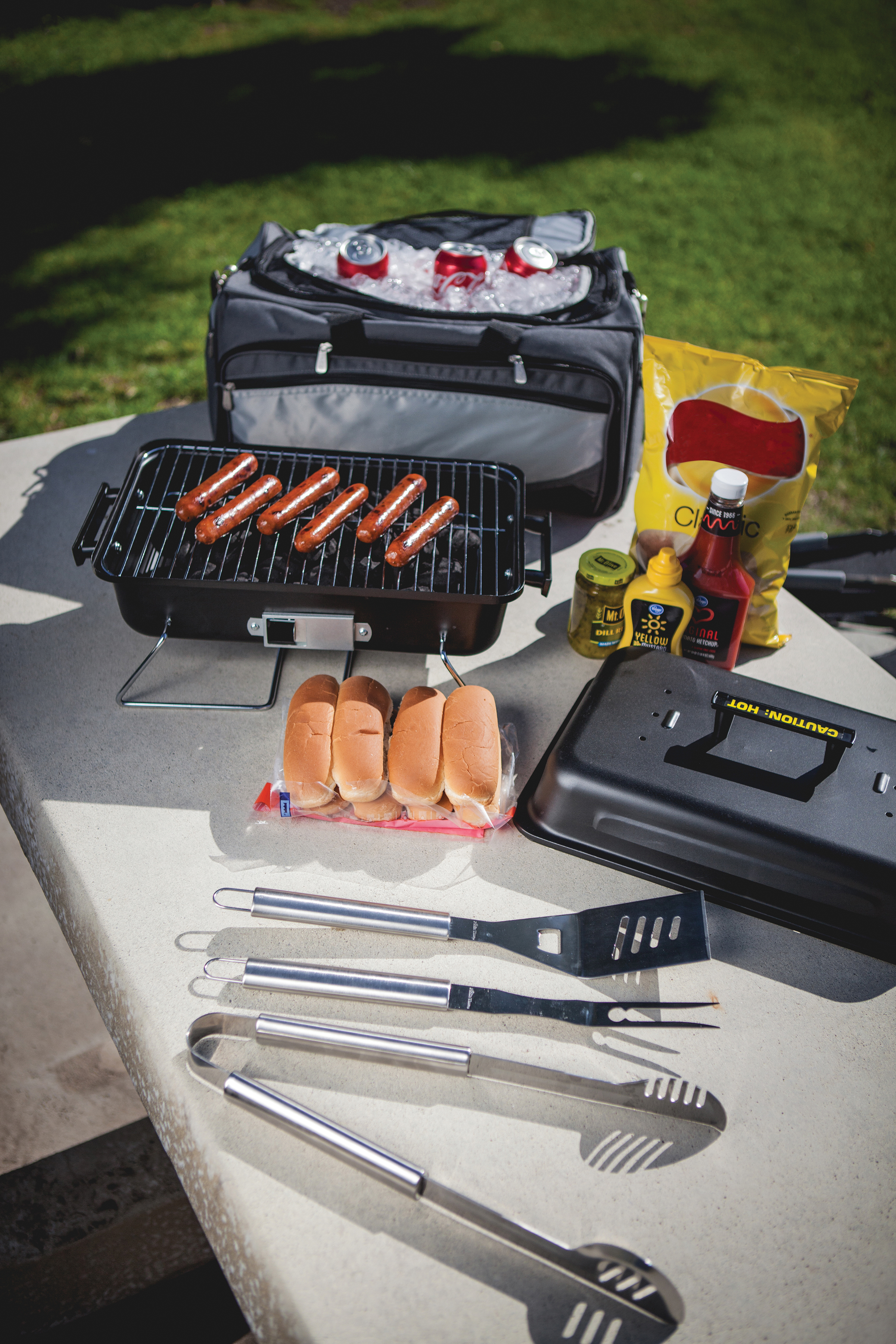 Buccaneer Portable Charcoal Grill & Cooler Tote 3