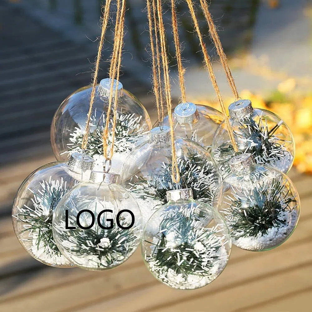 Transparent plastic ball ornaments wholesale quality birthday christmas decoration supplies Oblate 2