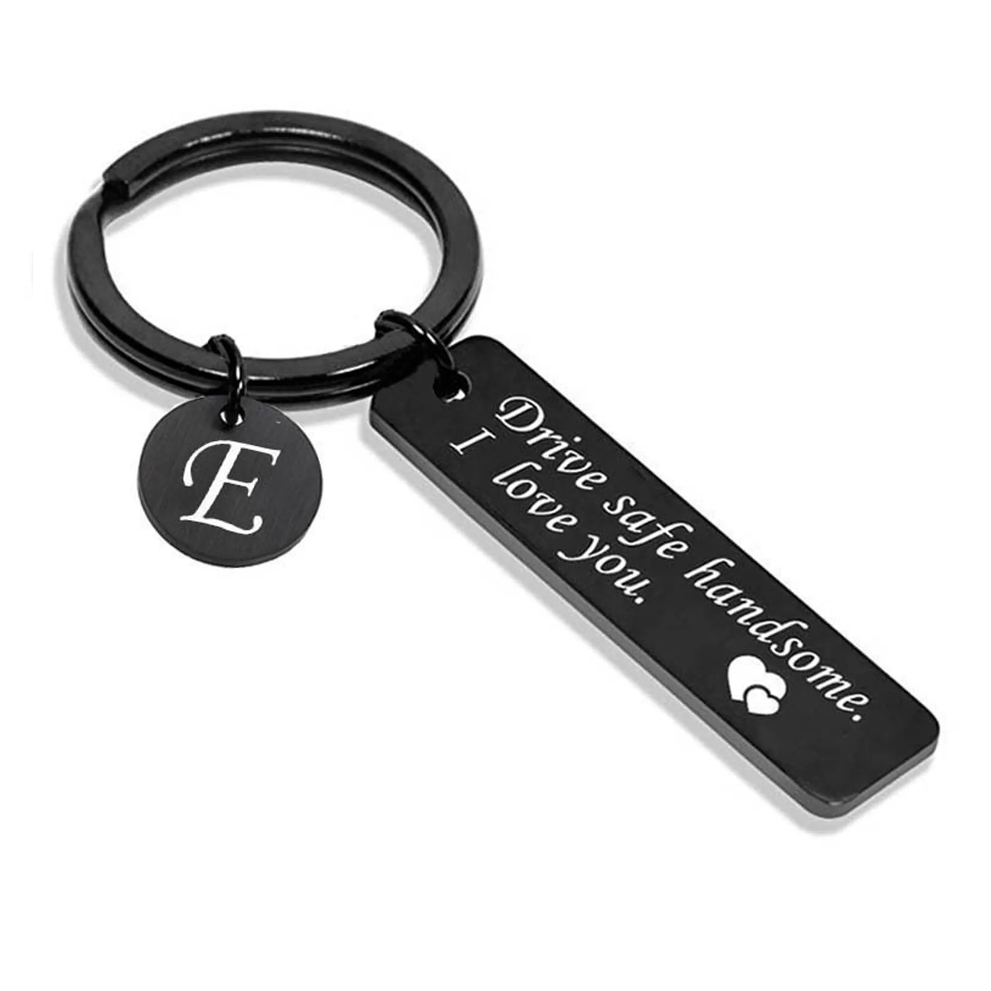 Stainless Steel Letter Keychain 5