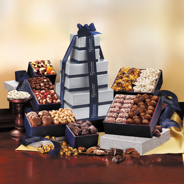 Silver & Navy Executive Gourmet Tower