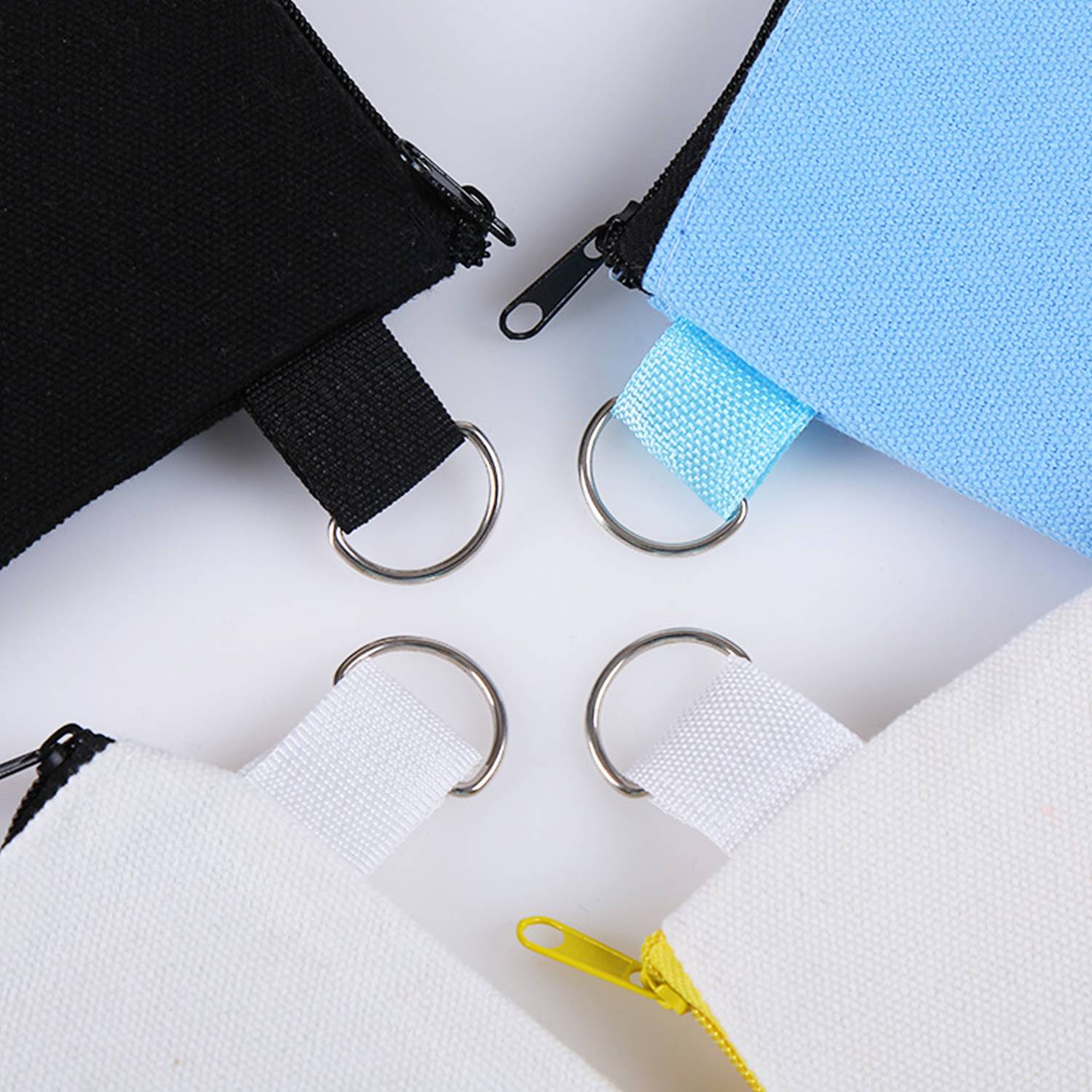 Canvas Tool Bag Zipper Pouch w/ Key Ring 6