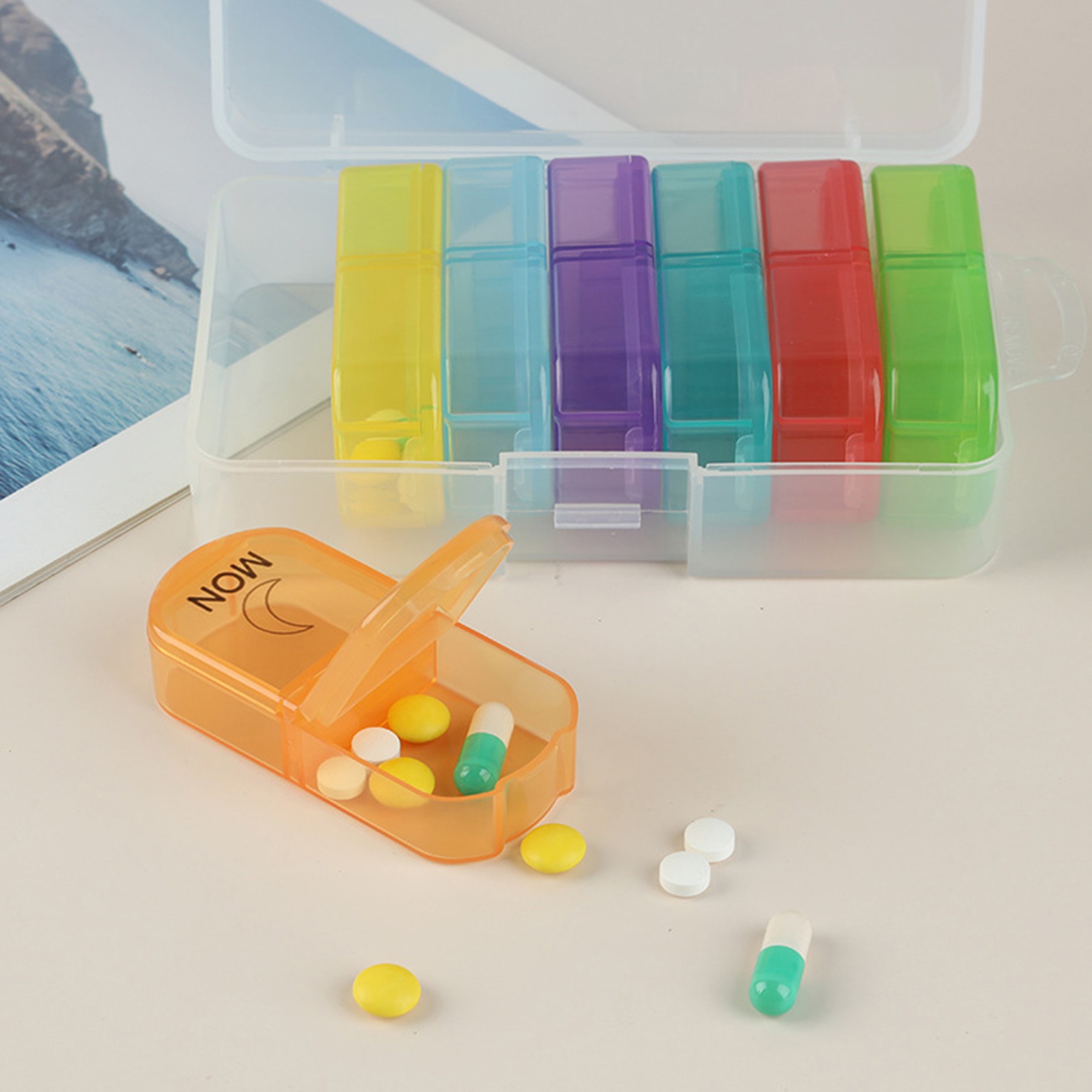 Compact Weekly Pill Organizer 2