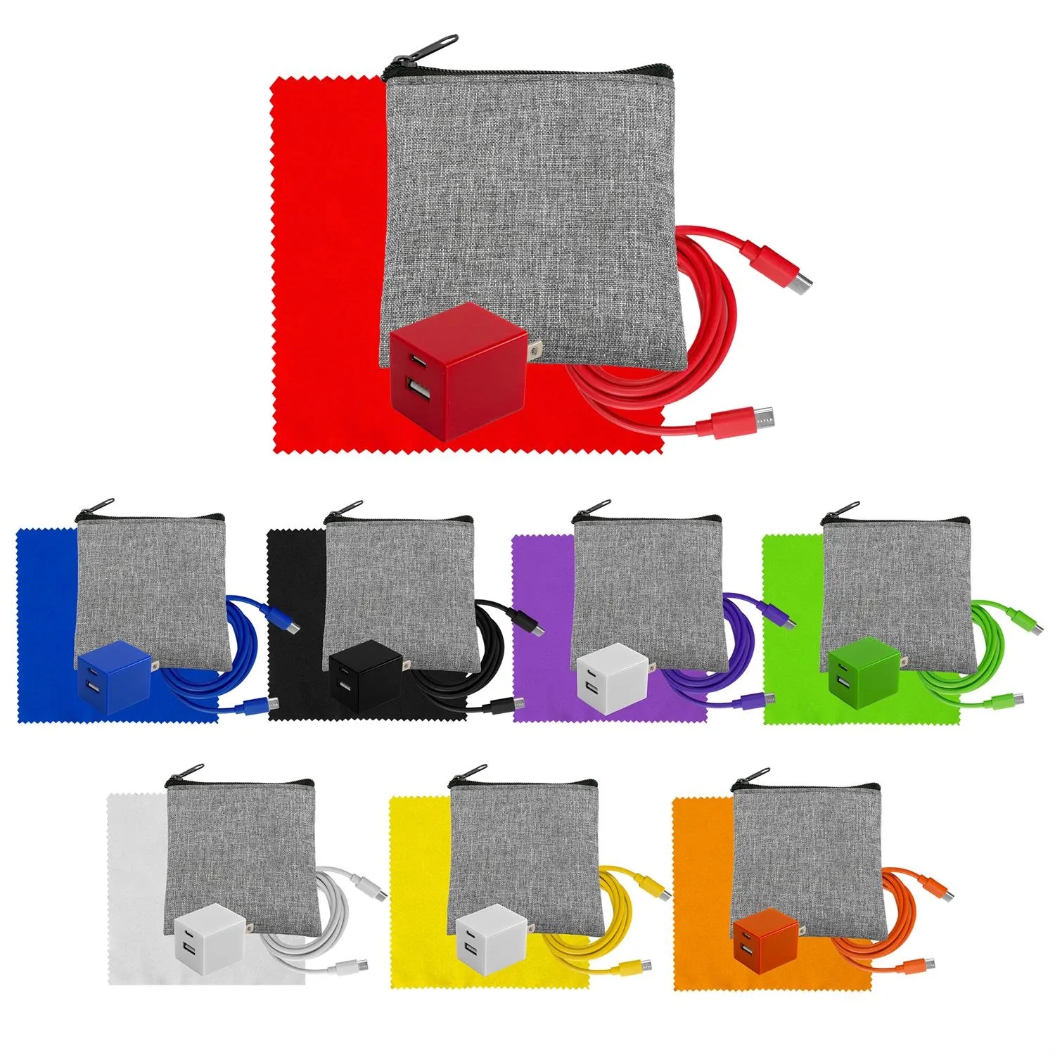 Recycled A+C to C Cable, Wall & Cloth Set 19