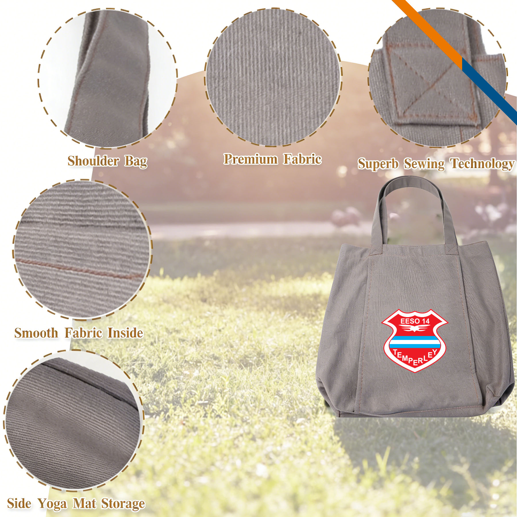 MatCove Yoga Mat Tote Bag, custom tote bag with logo imprint 7