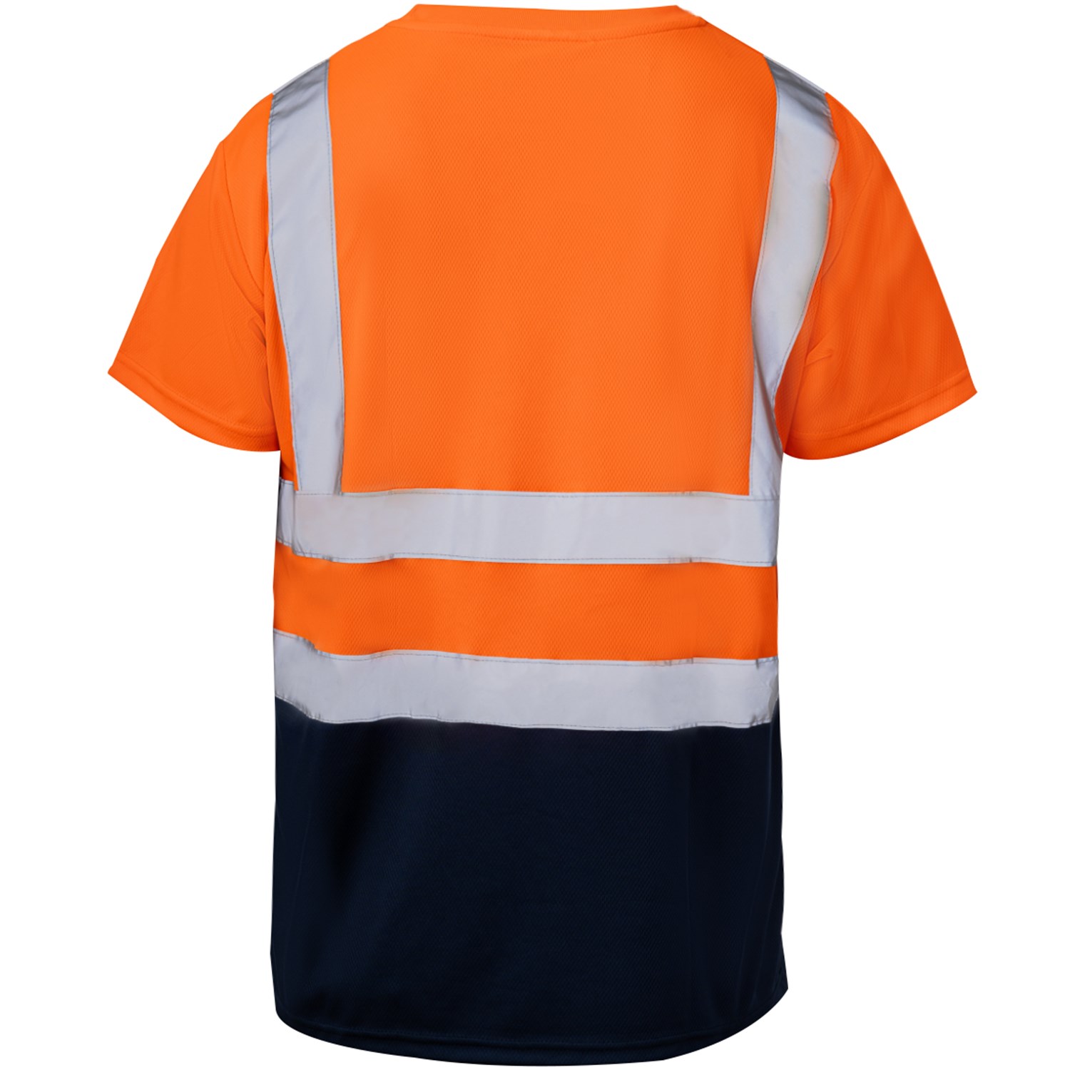 3.8 oz. Polyester Class 2 Color Block Reflective Tape Safety T-Shirt 3