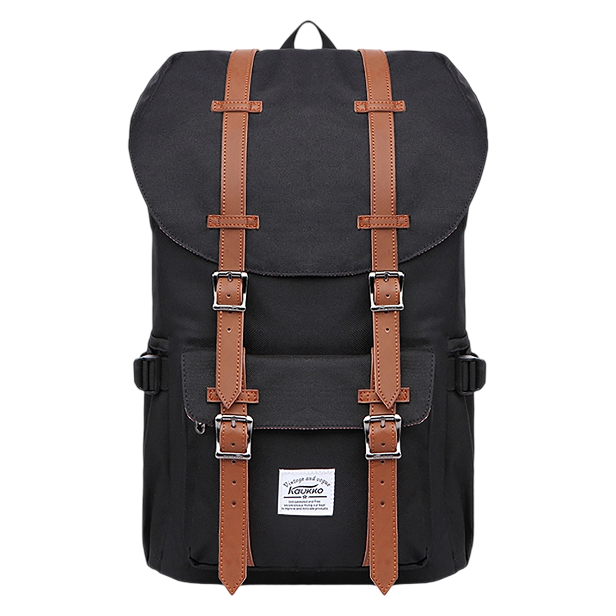 Eco Fabric Laptop Backpack With Drawcord Closure And Dual Bottle Pockets 2