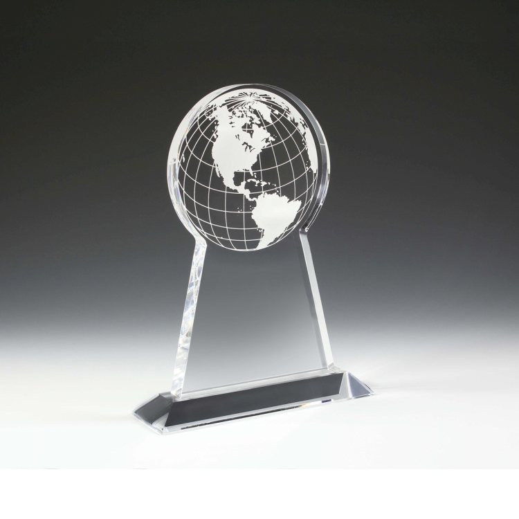 Tall Globe Award - Laser Engraved - (7½" x 9¼" x ¾") 3