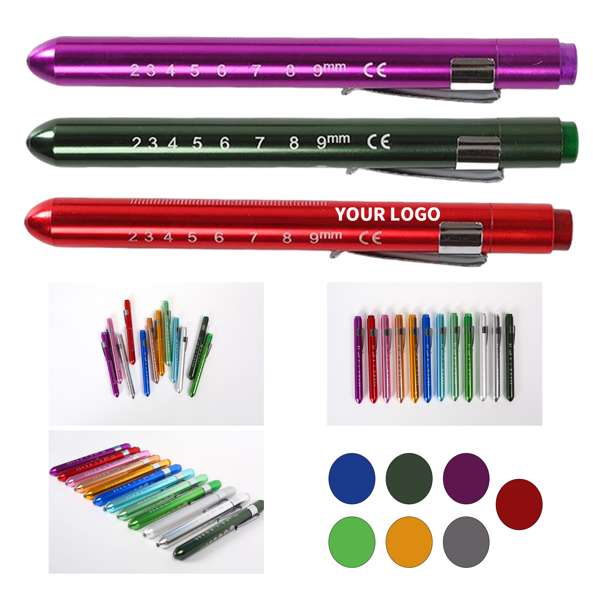 Aluminum Alloy Medical Penlight With Pupil Gauge 1