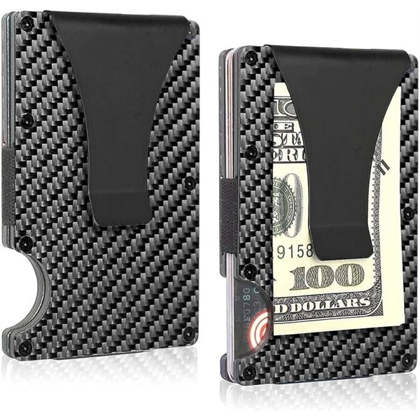 Carbon Fiber Wallet RFID Blocking Front Pocket Card 2