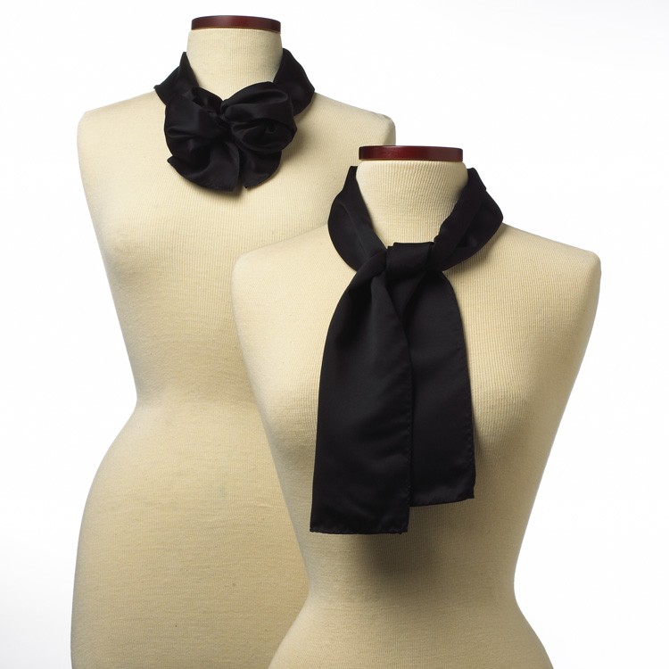 Black Silk 10" x 54" Scarf 2