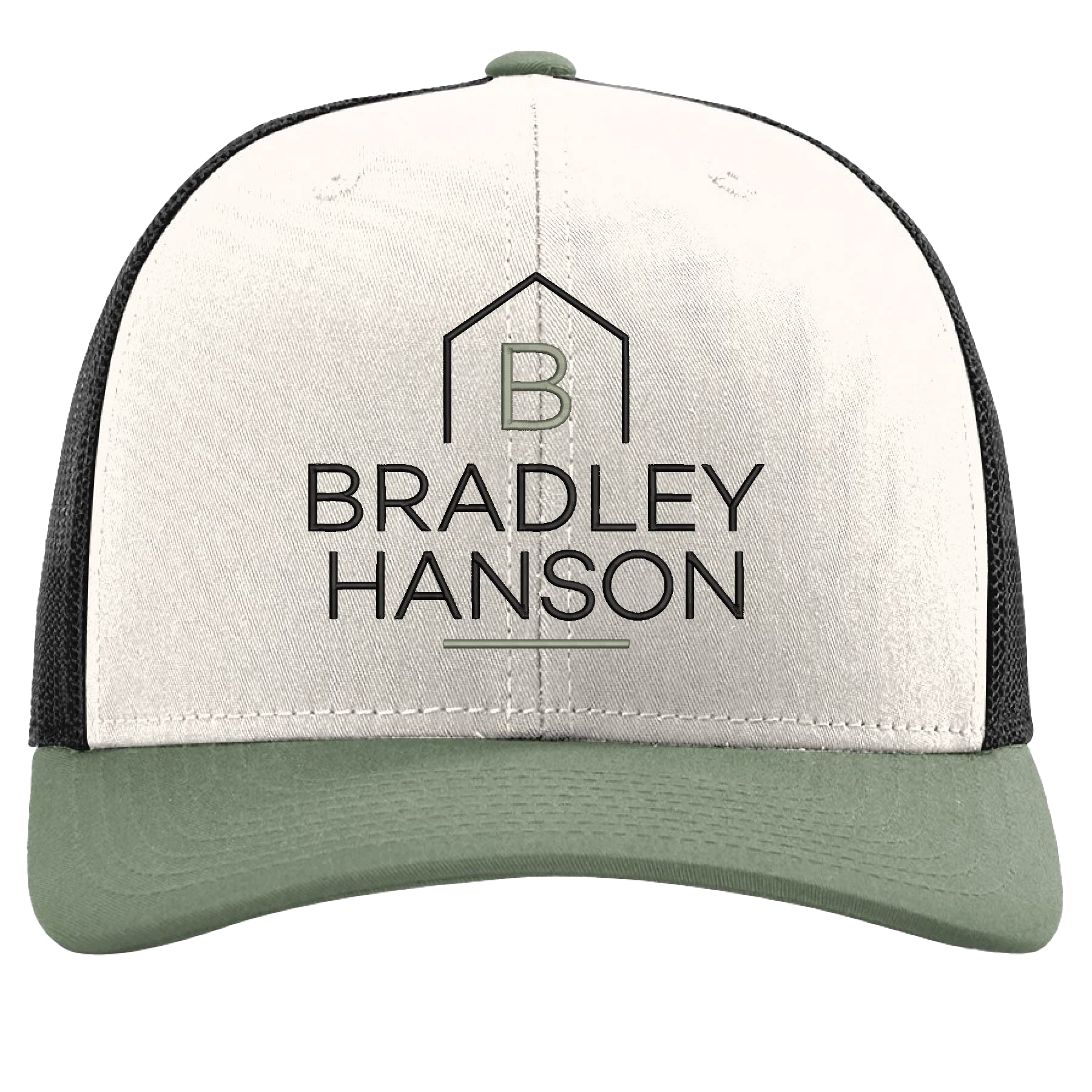 Richardson 112 6-Panel Snapback Trucker Hat w/Leatherette Adhesive Patches or Embroidery 14