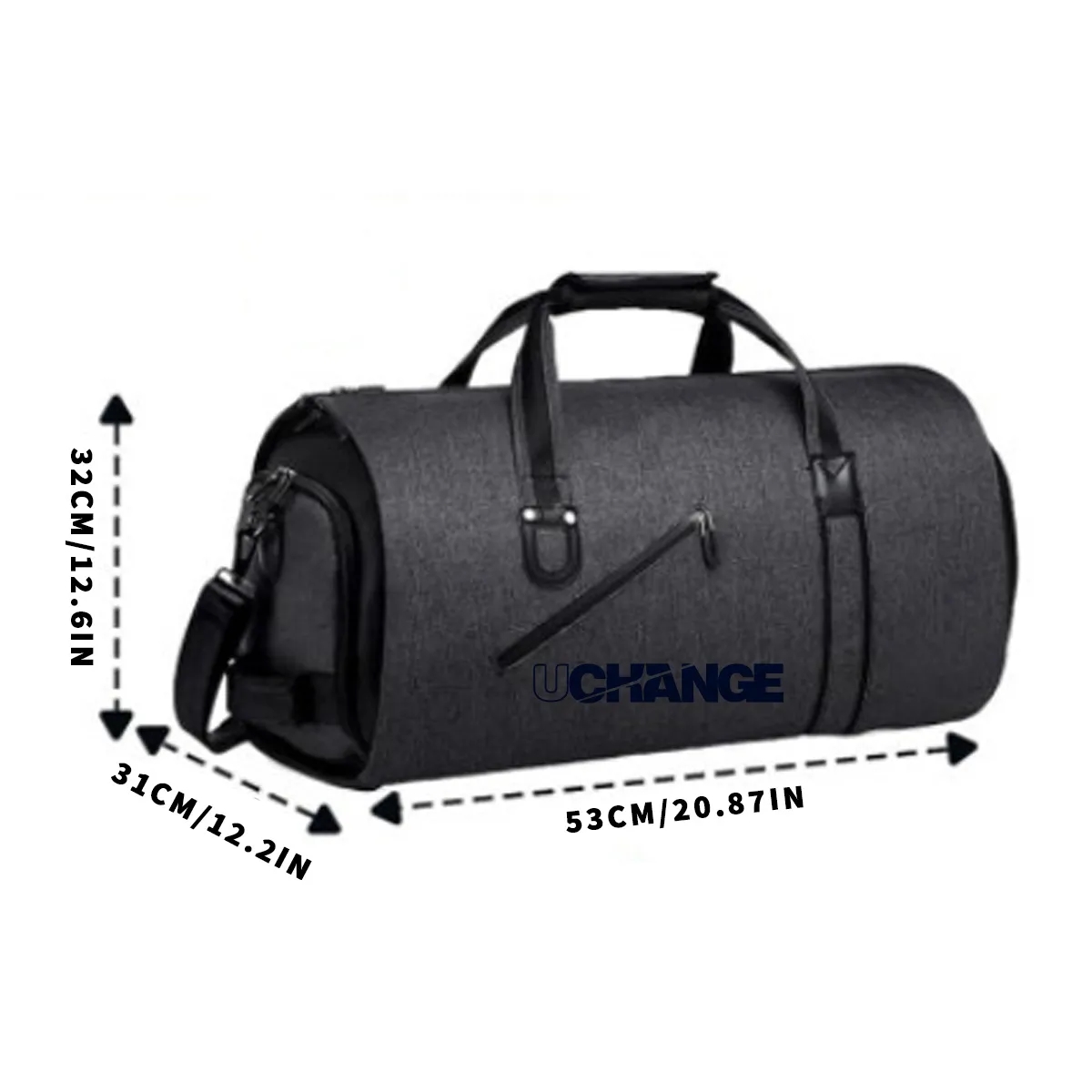 50L Travel Duffel Bag With Shoe Compartment & Trolley Sleeve 6