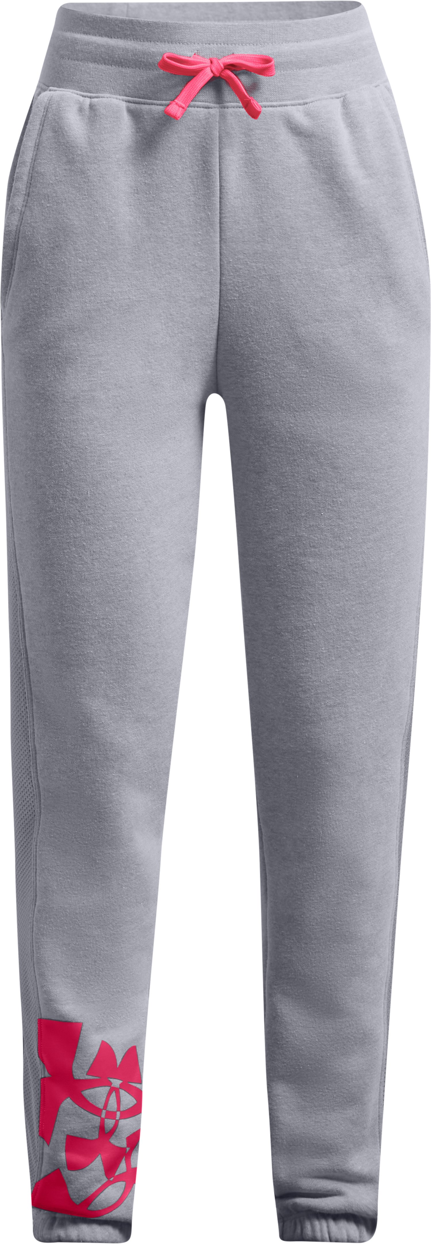 Girls' UA Rival Fleece Mesh Pants 3