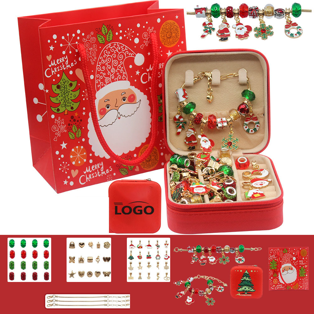 Christmas Charm Bracelet and Necklace DIY Jewelry Set 4
