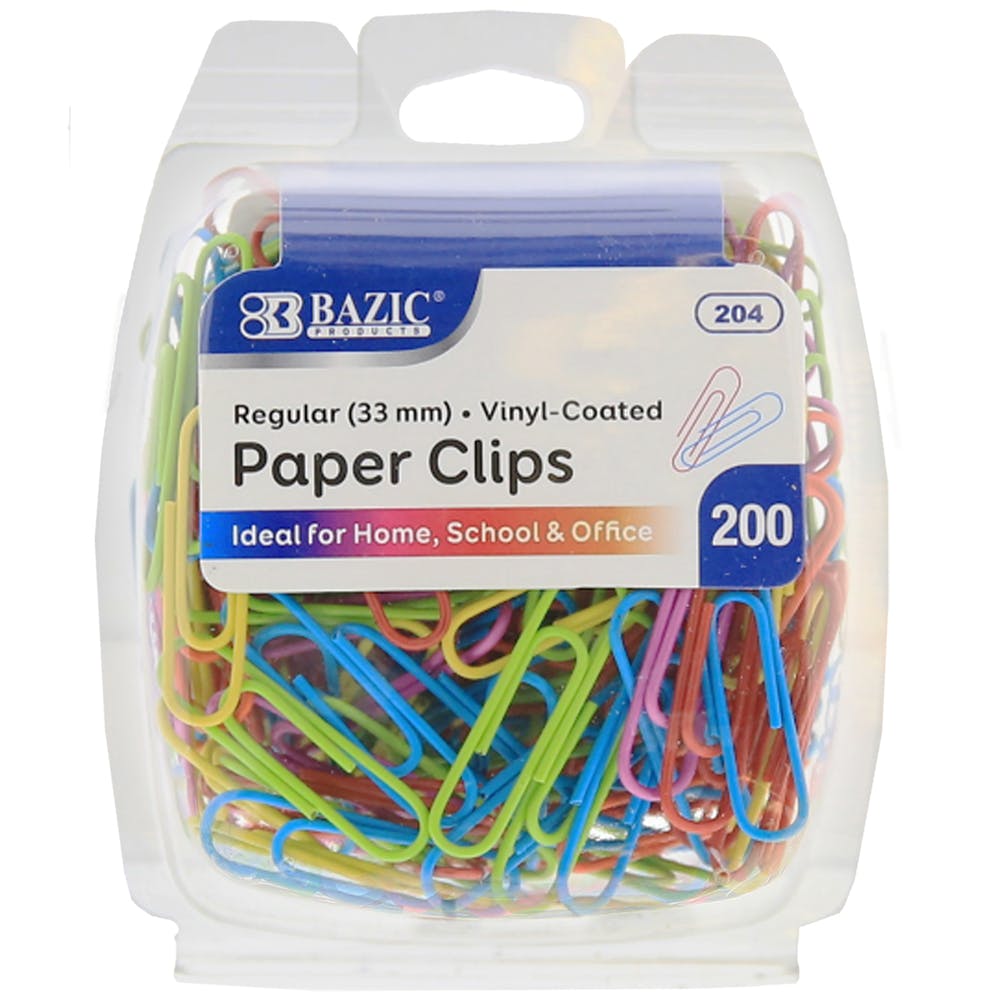 Bulk Paper Clips - 200 Count Assorted Colors 2