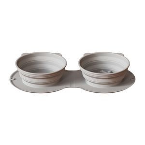 Foldable Stretchable Dual Pet Bowl 1