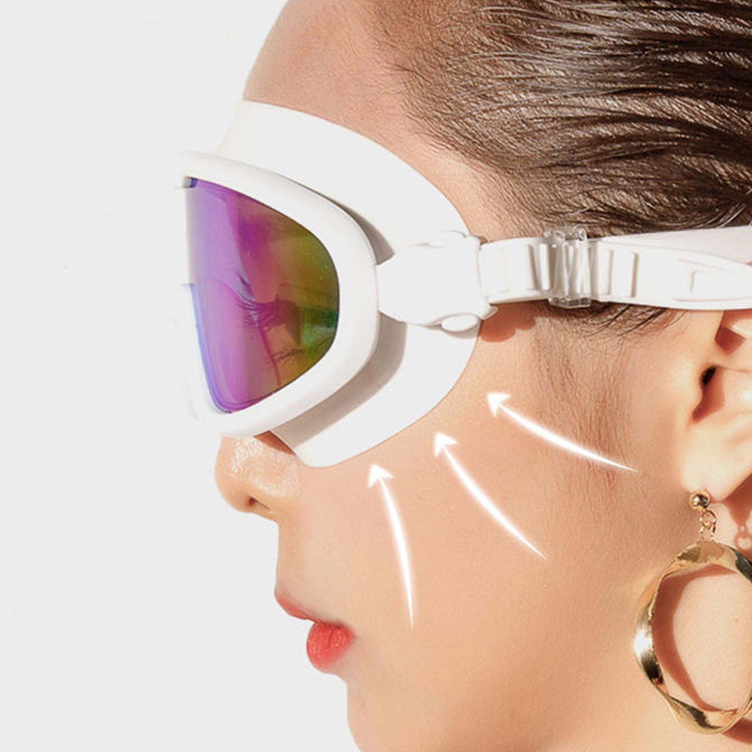 Anti-Fog Swimming Goggles—Adjustable Strap & Large-Frame 5