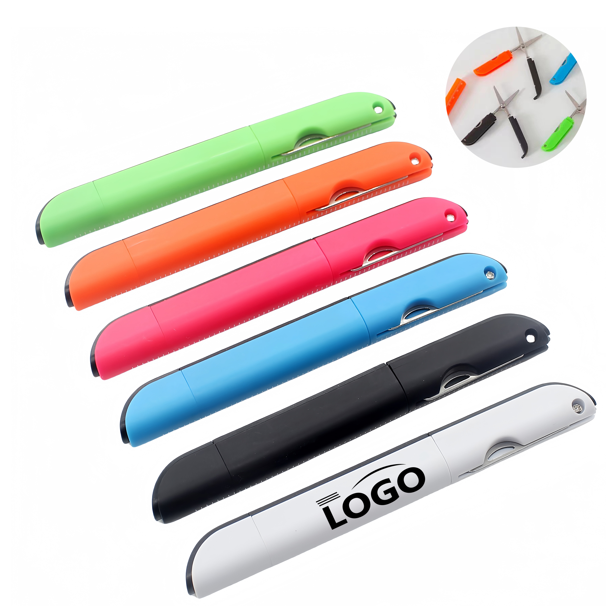 Multi-Tool Ballpoint Pen with Ruler & Blade 2