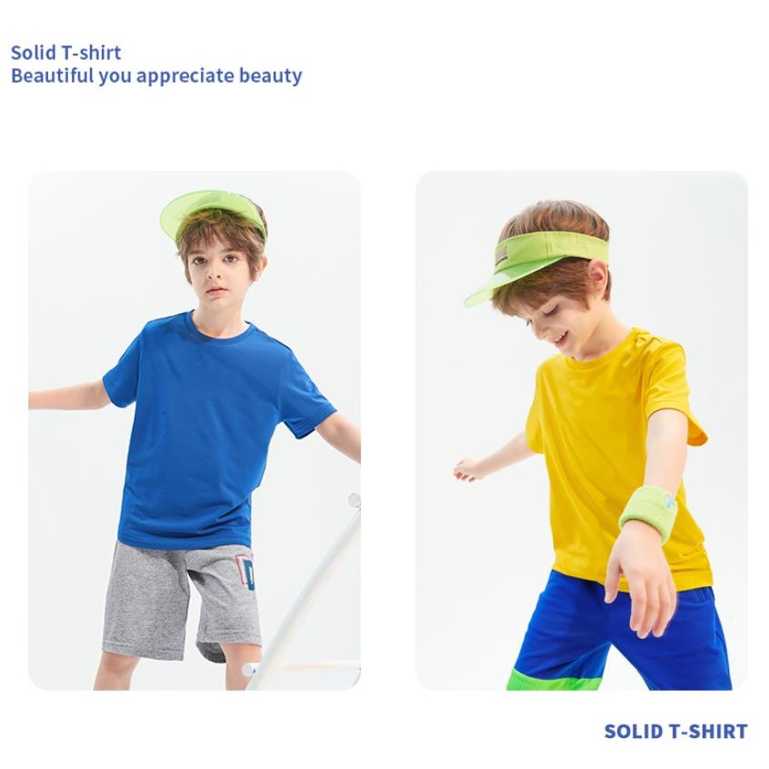Child cotton combed crew neck T-shirts Stock 2