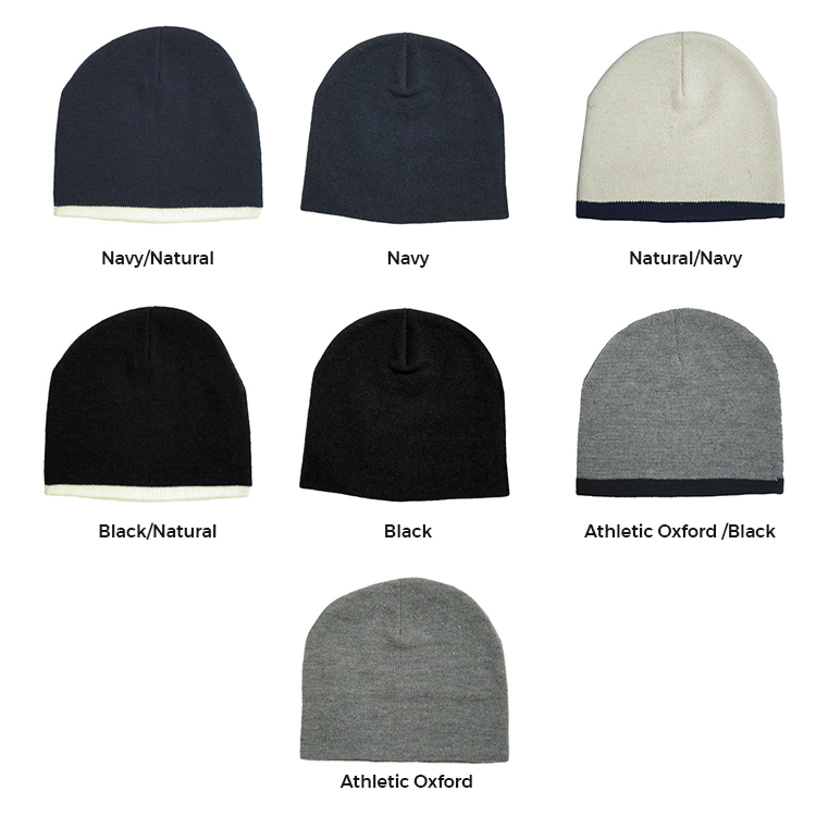 Knit Beanie w/ Woven Patch 1