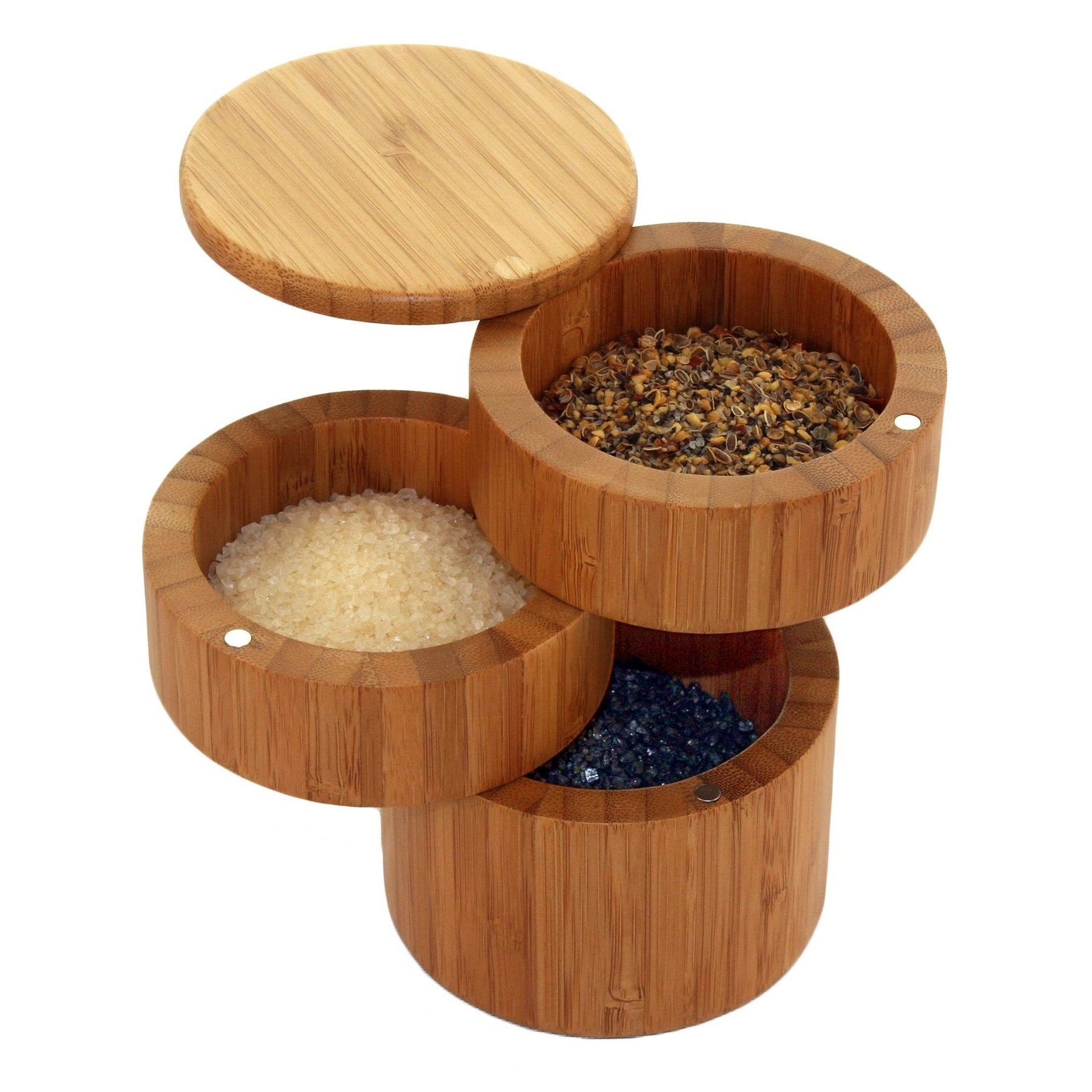 3 Tiered Bamboo Salt Box 1
