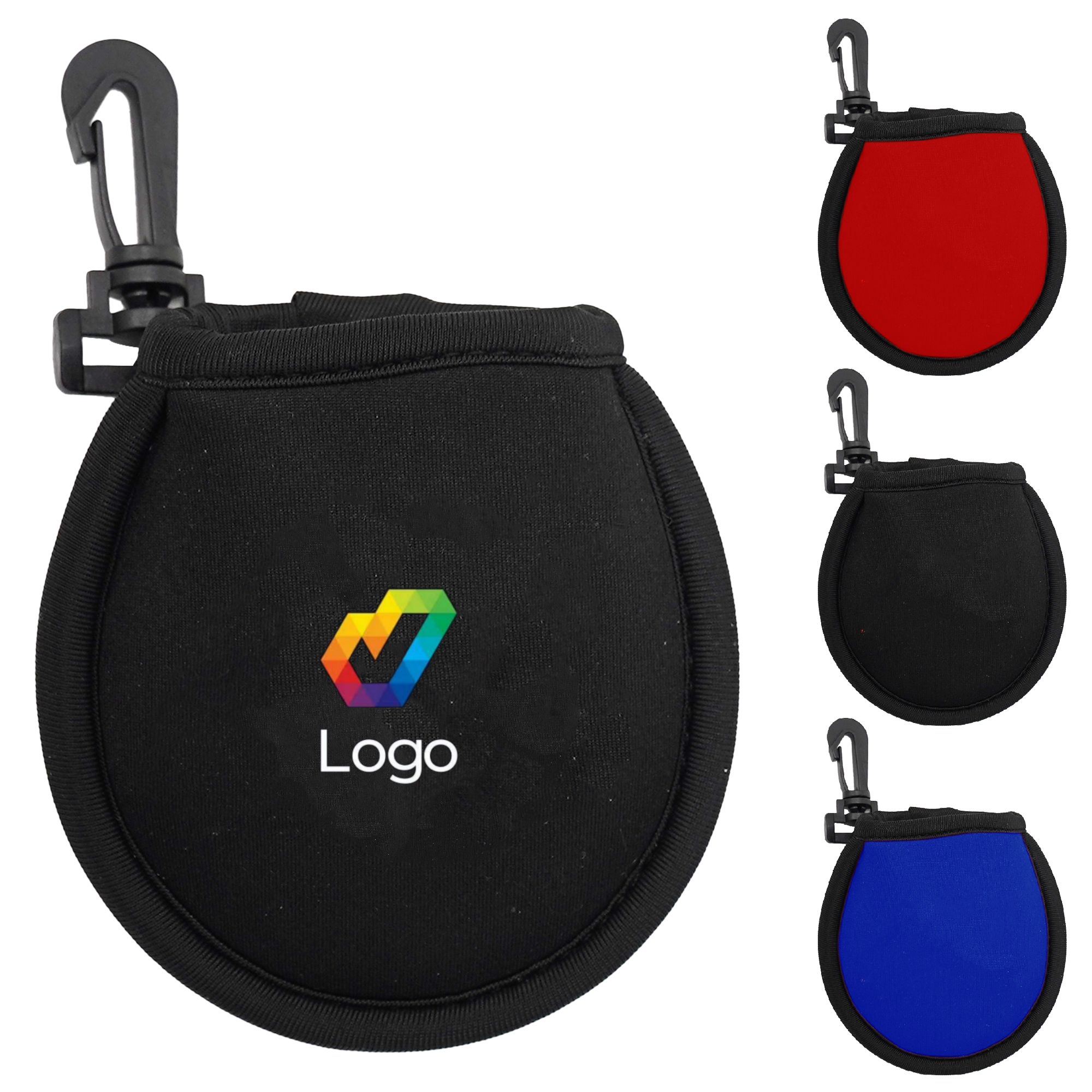 Portable Golf Ball Cleaner Pouch ?C Clip for Golf Bag 2