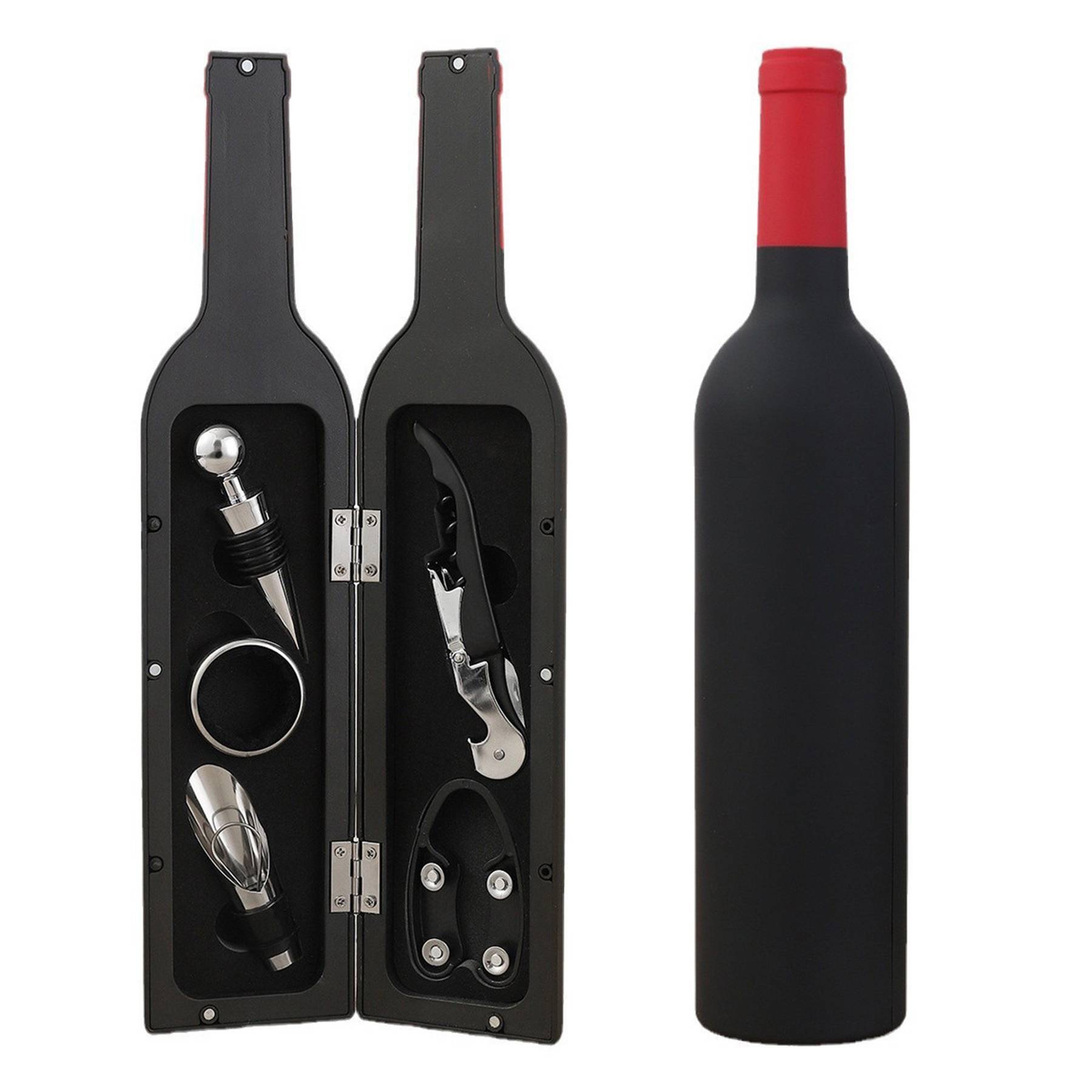 5PCS ABS Bottle Shaped Wine Opener Accessories Gift Set 5